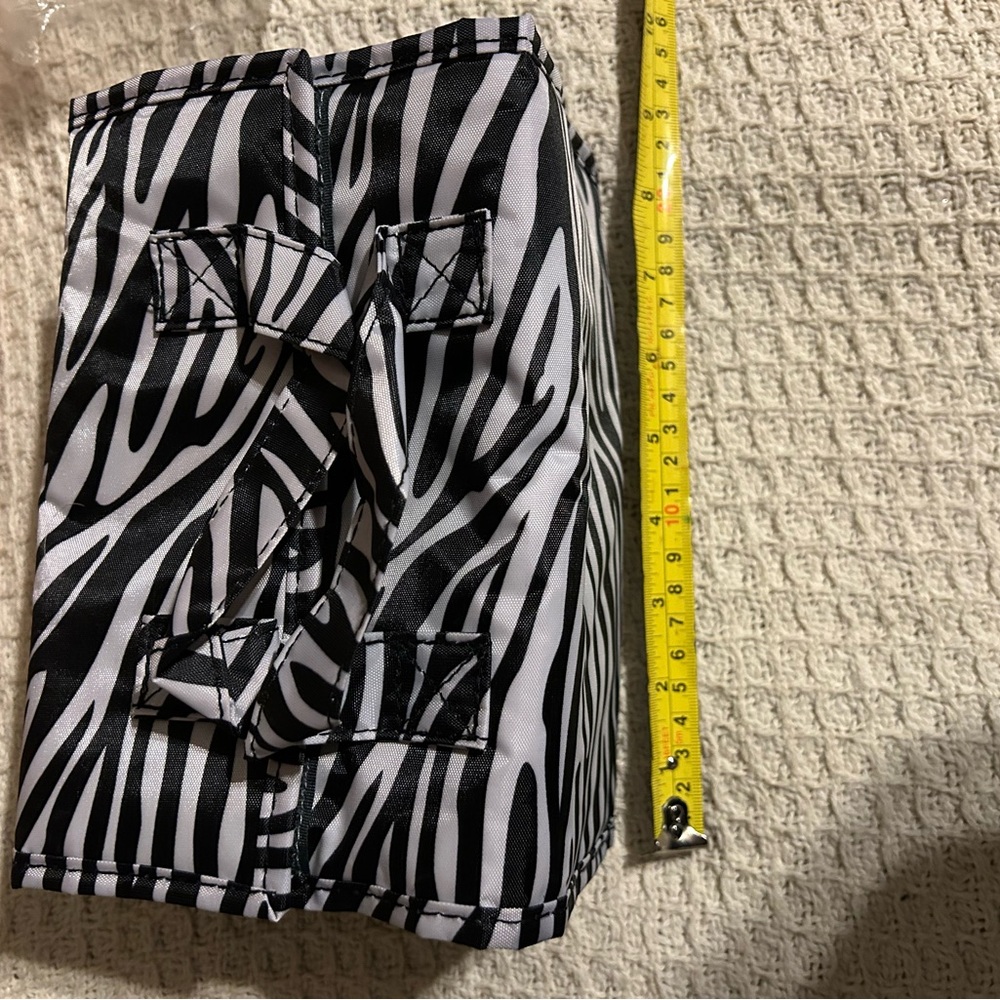Zebra Print Tote Bag for jewelry and/or cosmetics